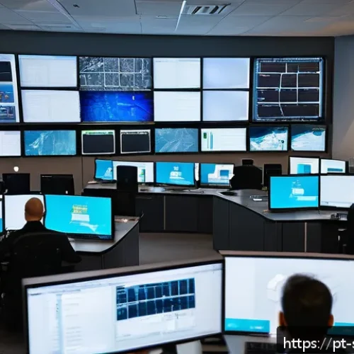 Home 17 보안 오케스트레이션과 사고 대응 - A modern Brazilian corporate security operations center featuring a diverse team of cybersecurity pr...